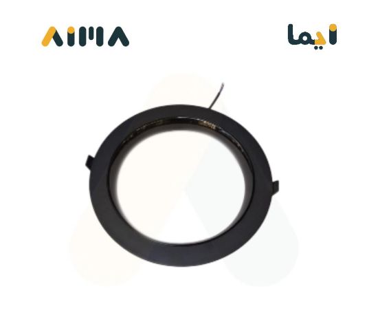 صورة داون لايت اصفر اطار اسود ضد التوهج 30 واط